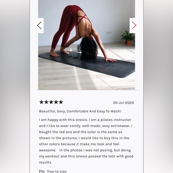 Free People Good Karma Onesie Red Backless Criss Cross Yoga Exercise Jumpsuit - Picture 8 of 14